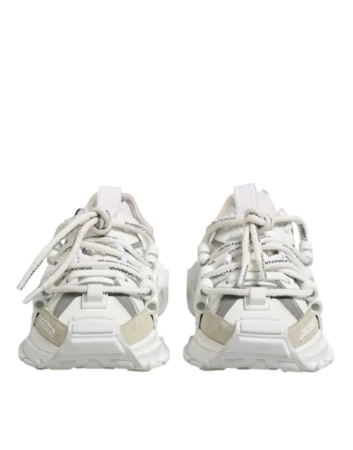 White Gray Low Top Space Sneakers Shoes