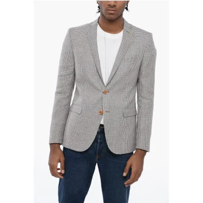CC COLLECTION Houndstooth Linen Blend RESET Blazer