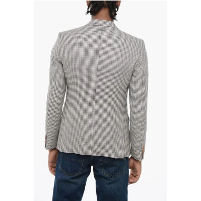 CC COLLECTION Houndstooth Linen Blend RESET Blazer
