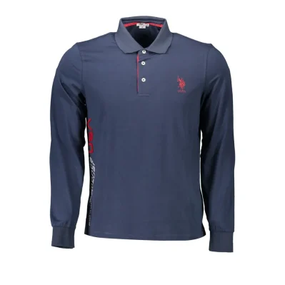 Blue Cotton Polo Shirt