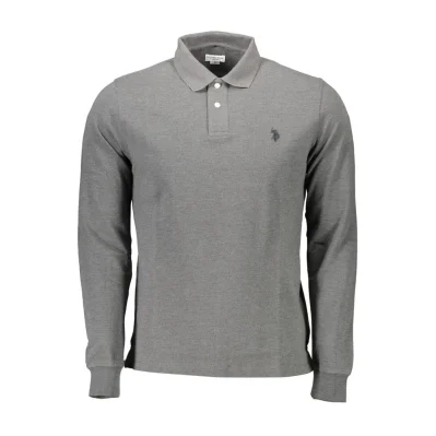 Gray Cotton Polo Shirt