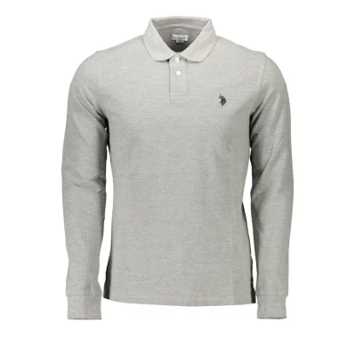 Gray Cotton Polo Shirt