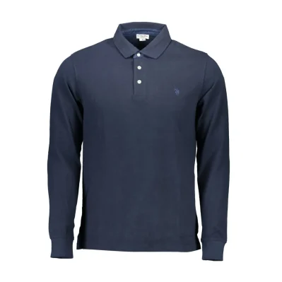 Blue Cotton Polo Shirt