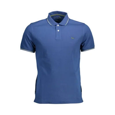 Blue Cotton Polo Shirt