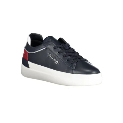 Blue Polyester Sneaker