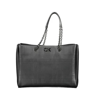 Black Polyester Handbag