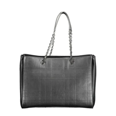Black Polyester Handbag