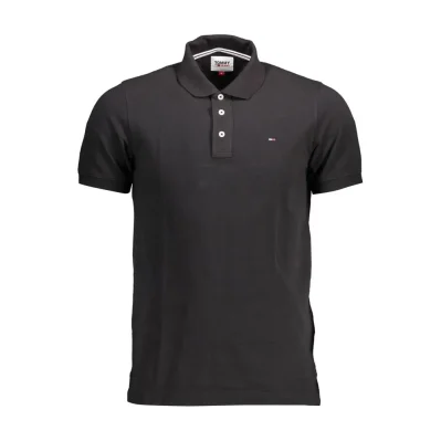 Black Cotton Polo Shirt