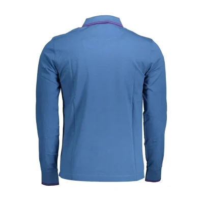 Blue Cotton Polo Shirt