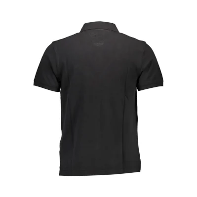 Black Cotton Polo Shirt