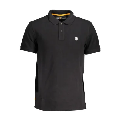 Black Cotton Polo Shirt