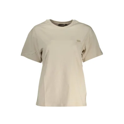 Beige Cotton Tops & T-Shirt