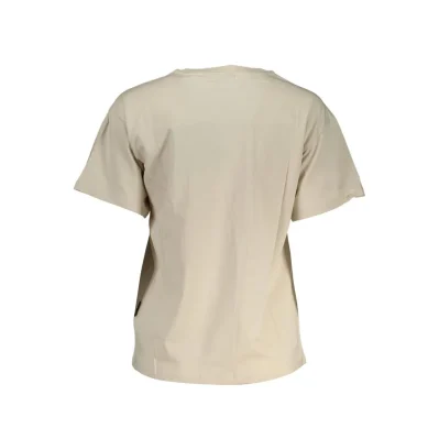 Beige Cotton Tops & T-Shirt