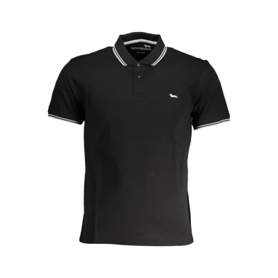 Black Cotton Polo Shirt