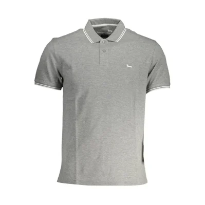 Gray Cotton Polo Shirt