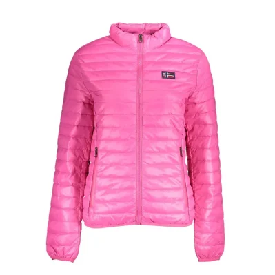 Pink Polyamide Jackets & Coat