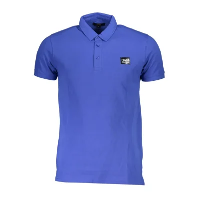 Blue Cotton Polo Shirt