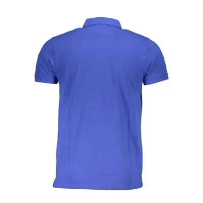 Blue Cotton Polo Shirt