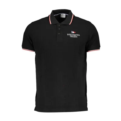 Black Cotton Polo Shirt