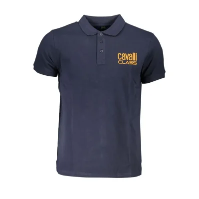 Blue Cotton Polo Shirt