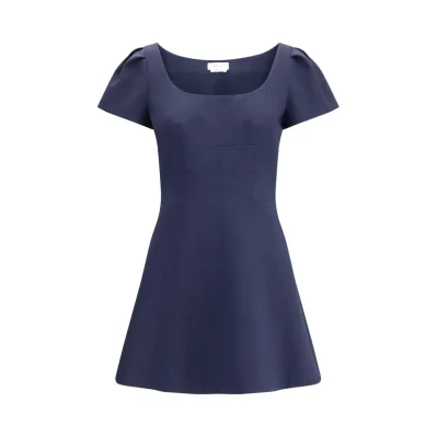 Short Dress with short gathered sleeves