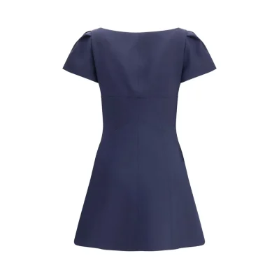 Short Dress with short gathered sleeves