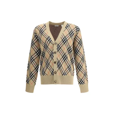 Archive Check wool Cardigan