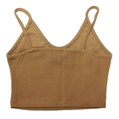 Brown Cotton Tops & T-Shirt