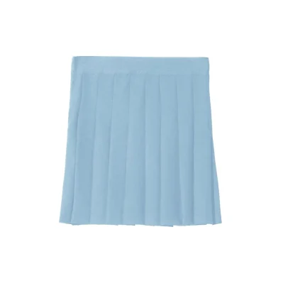 Blue Polyester Skirt
