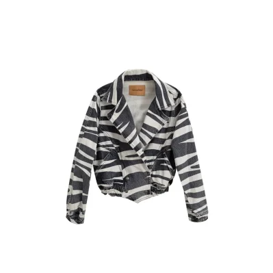 Black And White Cotton Blazer
