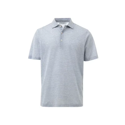 Blue Cotton Polo Shirt