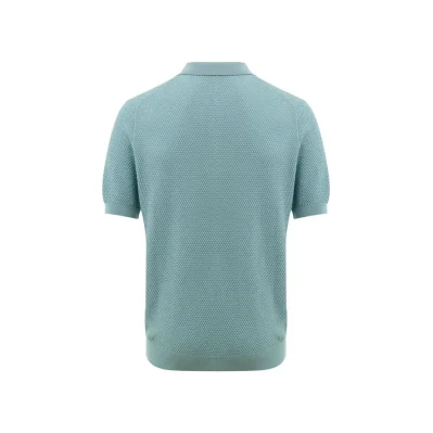 Blue Cotton Polo Shirt