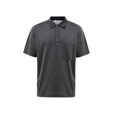 Gray Cotton Polo Shirt