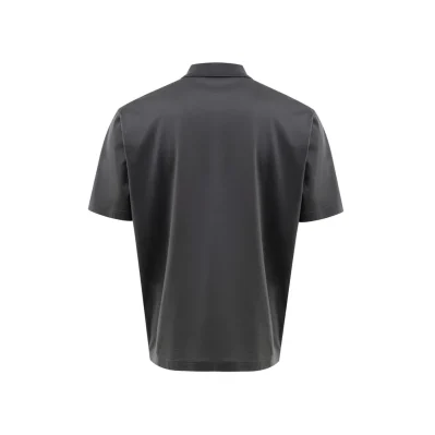 Gray Cotton Polo Shirt
