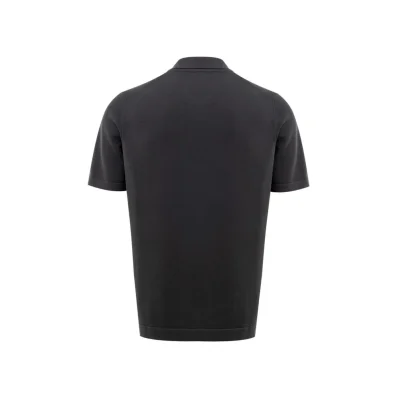 Gray Cotton Polo Shirt