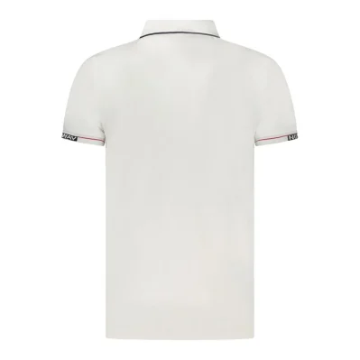 White Cotton Men Polo Shirt