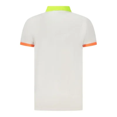 White Cotton Men Polo Shirt