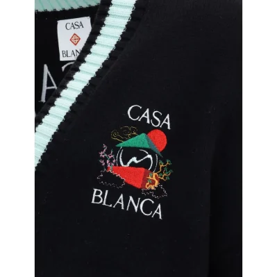 Merino Wool embroidered Cardigan