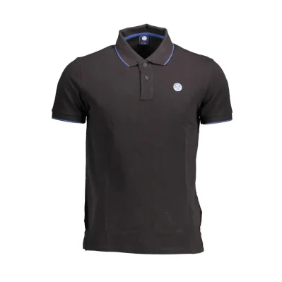 Black Cotton Polo Shirt