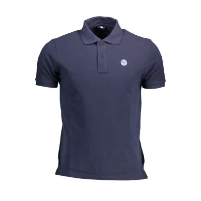 Blue Cotton Polo Shirt