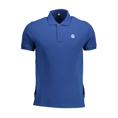 Blue Cotton Polo Shirt