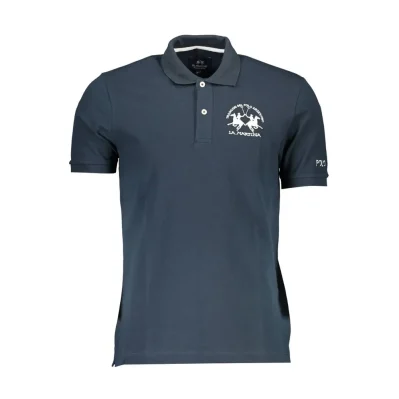 Blue Cotton Polo Shirt