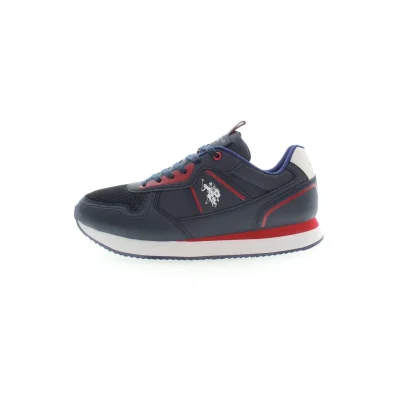 Blue Polyester Sneaker