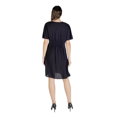 Black Viscose Midi
