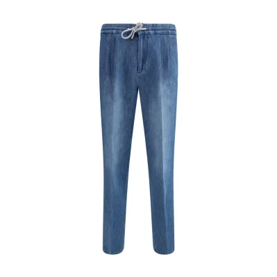 Jeans with drawstring waistband