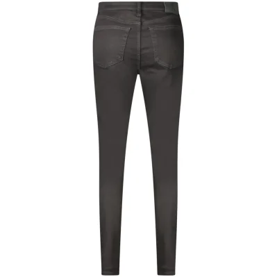 Black Cotton Jeans & Pant