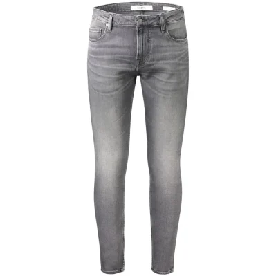Gray Cotton Jeans & Pant