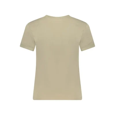 Beige Cotton Tops & T-Shirt