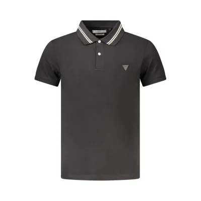 Black Cotton Polo Shirt