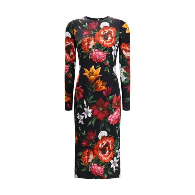 Long floral-print Dress